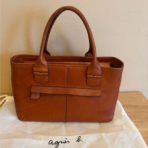 Agnes leather tote bag